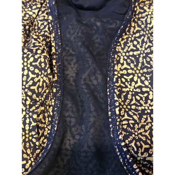 NIP TUCK 4 Nautical Foil Joanne One Piece Swimsuit • Metallic Gold Navy Blue - Picture 9 of 9